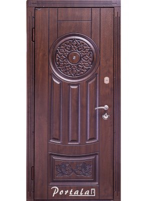 Дверь Люкс Ам-7 патина дуб темный/каштан патина