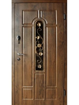 Дверь Стандарт Арка дуб бронзовый (+ковка)