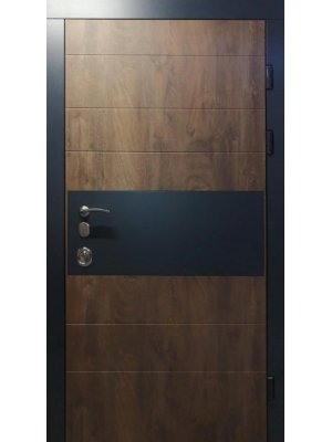 Дверь Элит Комби срез дерева коньячный + антрацит