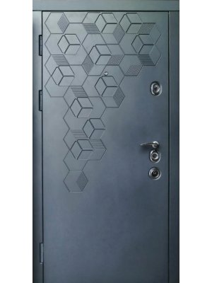 Дверь Элит Флагман антрацит/белый супермат