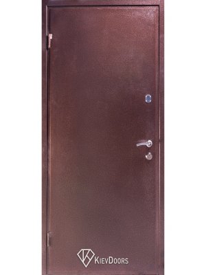 Дверь Металл медный антик/МДФ классик арка темный орех