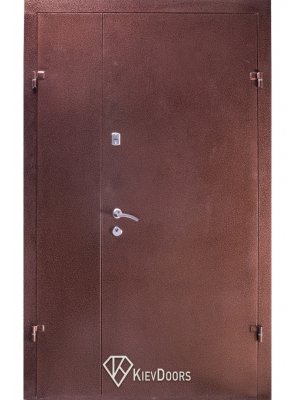 Дверь 120 Металл медный антик/МДФ классик арка темный орех