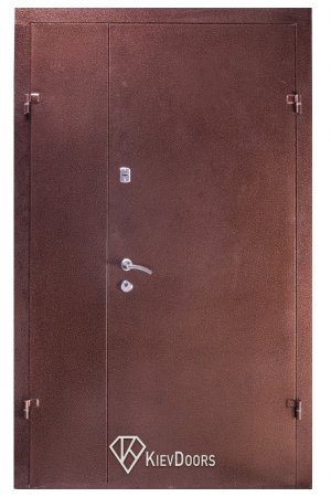 Дверь 120 Металл медный антик/МДФ классик арка темный орех