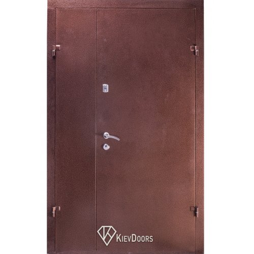 Дверь 120 Металл медный антик/МДФ классик арка темный орех