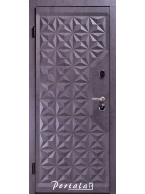 Дверь Люкс Кале граф-4 темный бетон/граф-2 белый мат