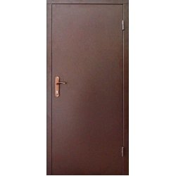 Полуторная техническая дверь 2 листа металла RAL8017