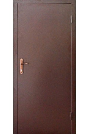 Полуторная техническая дверь 2 листа металла RAL8017