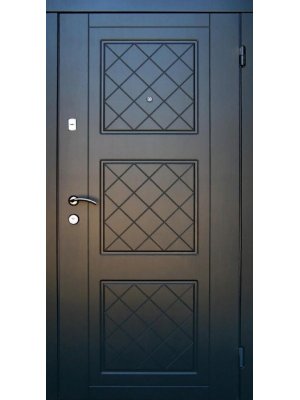 Дверь Оптима Верона графит/белое дерево