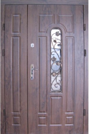 Дверь Оптима Арка 120 дуб бронзовый (+ковка)