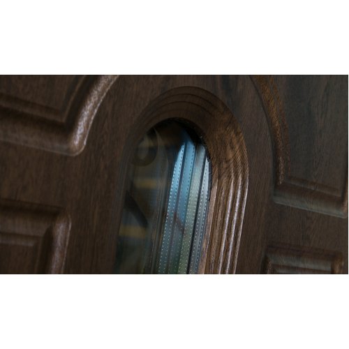 Дверь Вип+ Готика с ковкой №1 дуб бронзовый /дуб выбеленный