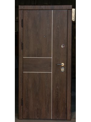 Дверь Вип+ корица дуб шале с молдингами